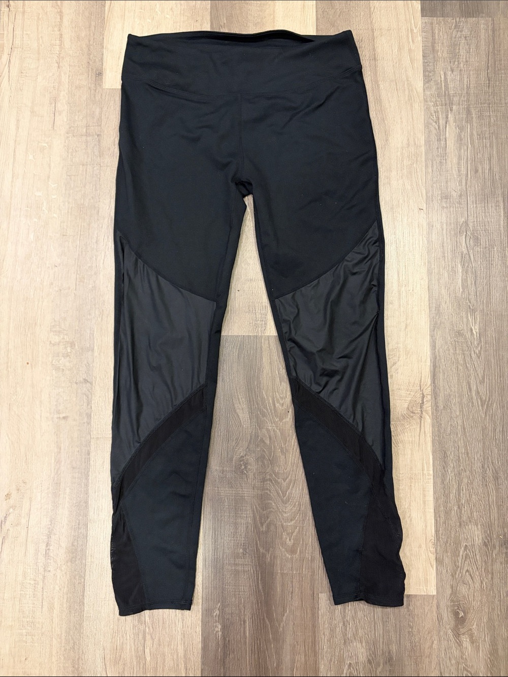 Fabletics Black High-Waist Mixed-Media Leggings